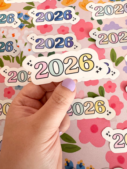2026 Colourful Solid Holographic Sticker