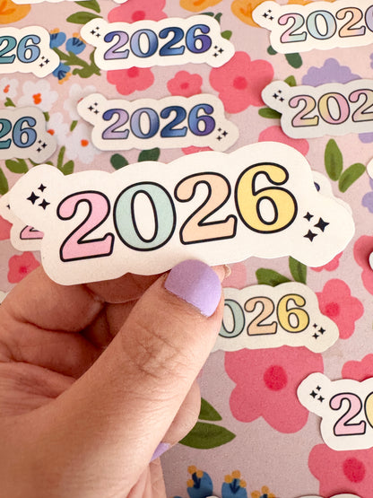 2026 Colourful Solid Holographic Sticker