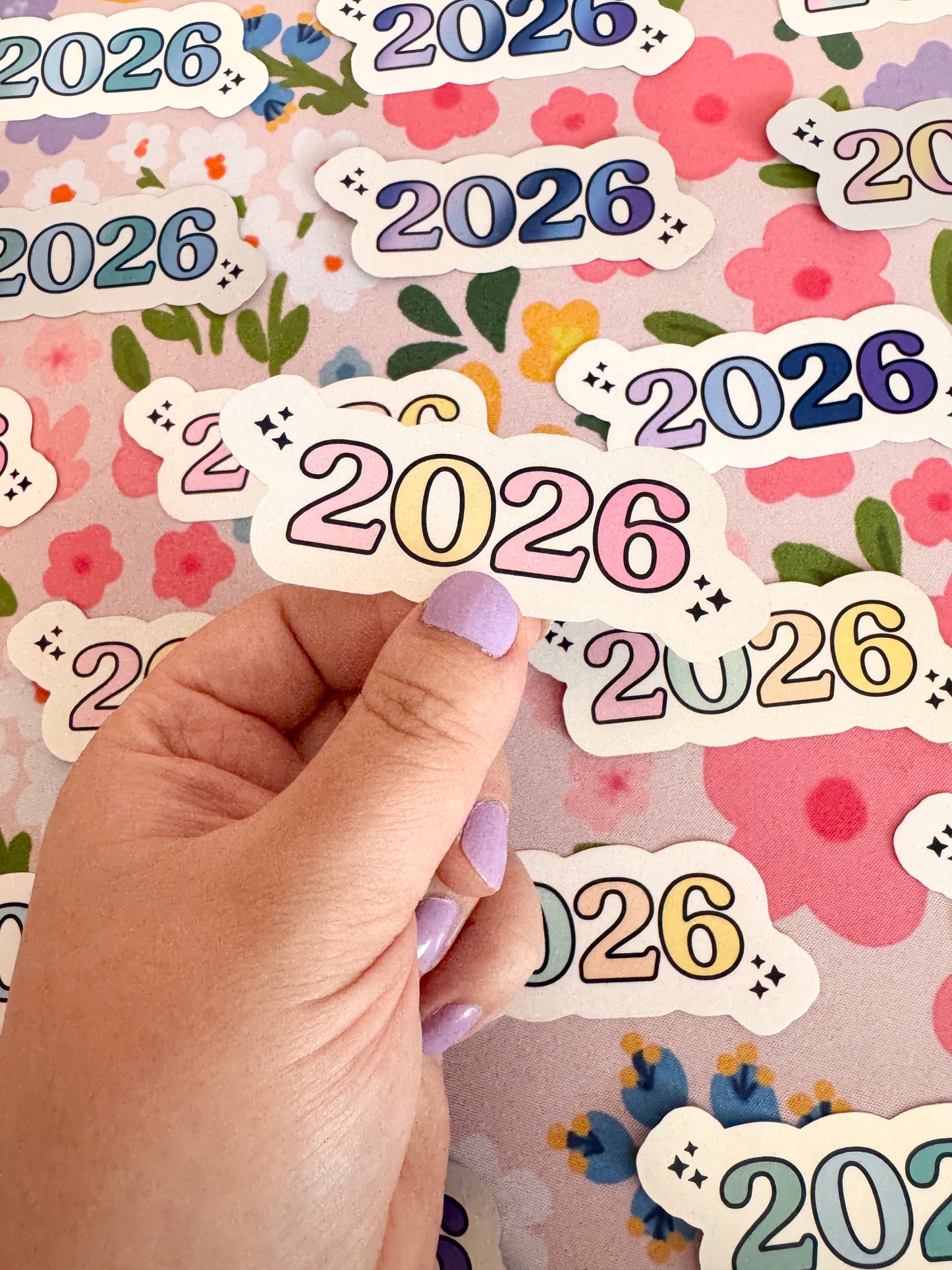 2026 Strawberry Lemonade Solid Holographic Sticker