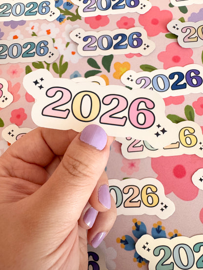 2026 Strawberry Lemonade Solid Holographic Sticker