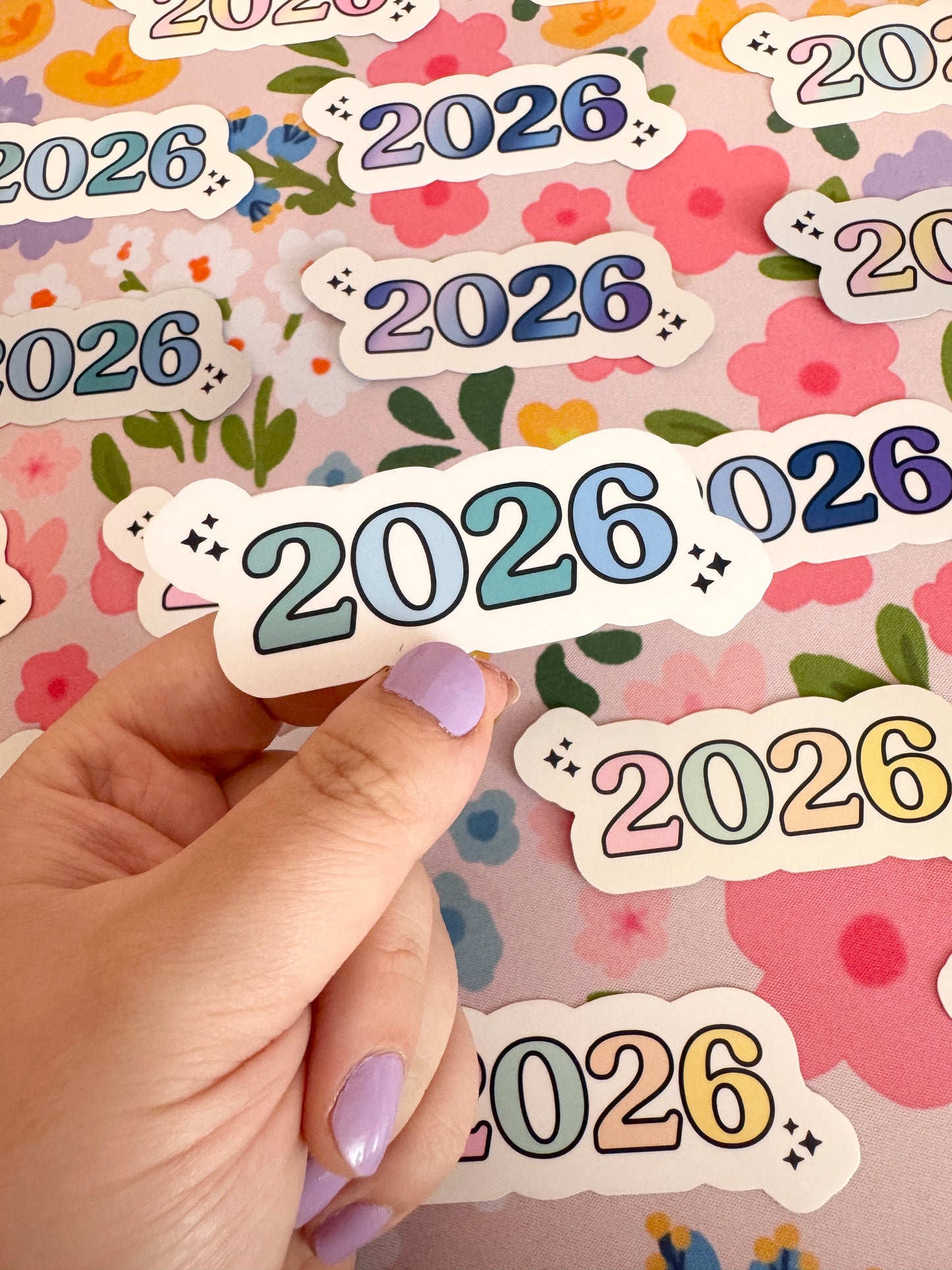 2026 Mint Haze Solid Holographic Sticker