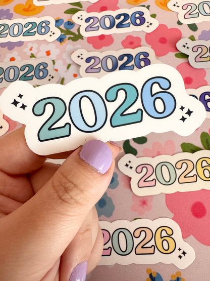 2026 Mint Haze Solid Holographic Sticker
