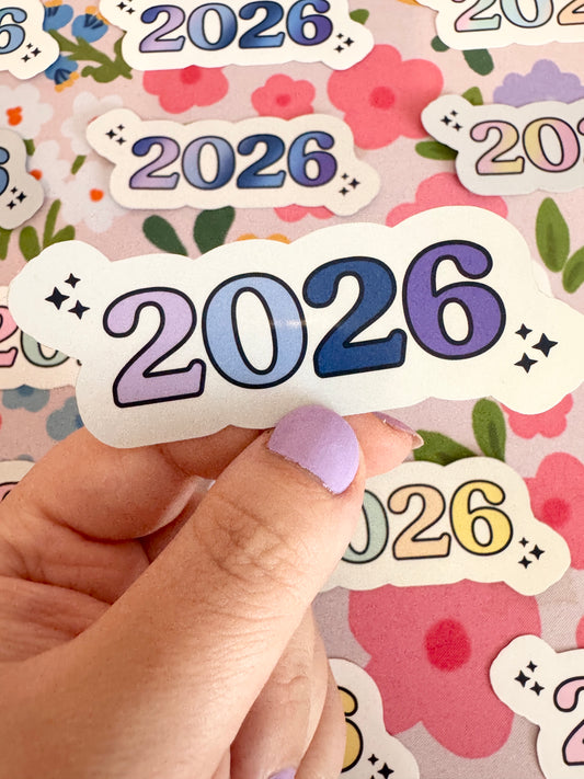 2026 Lavender Sky Solid Holographic Sticker