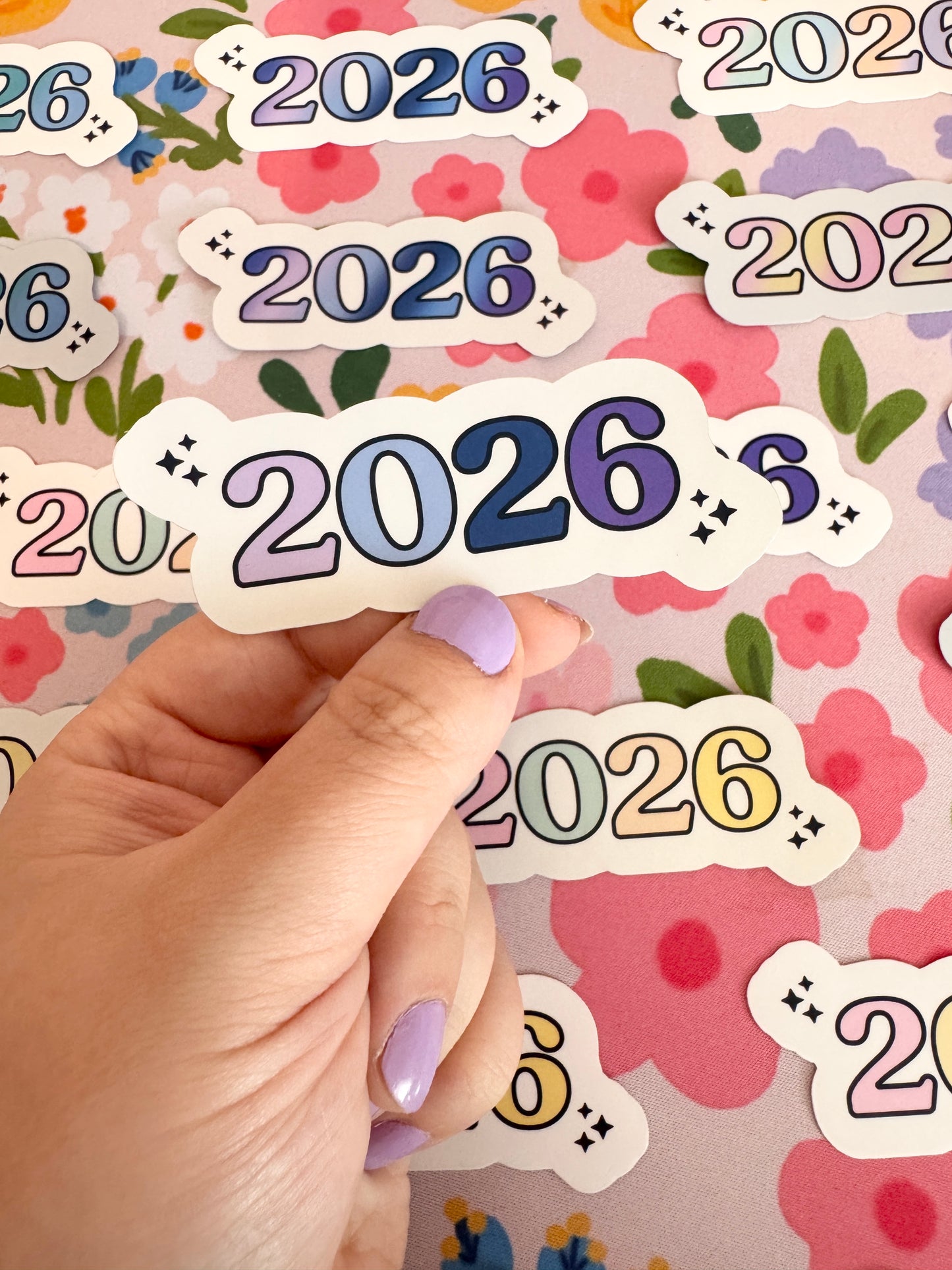 2026 Lavender Sky Solid Holographic Sticker
