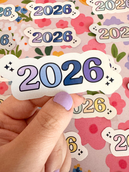 2026 Lavender Sky Solid Holographic Sticker