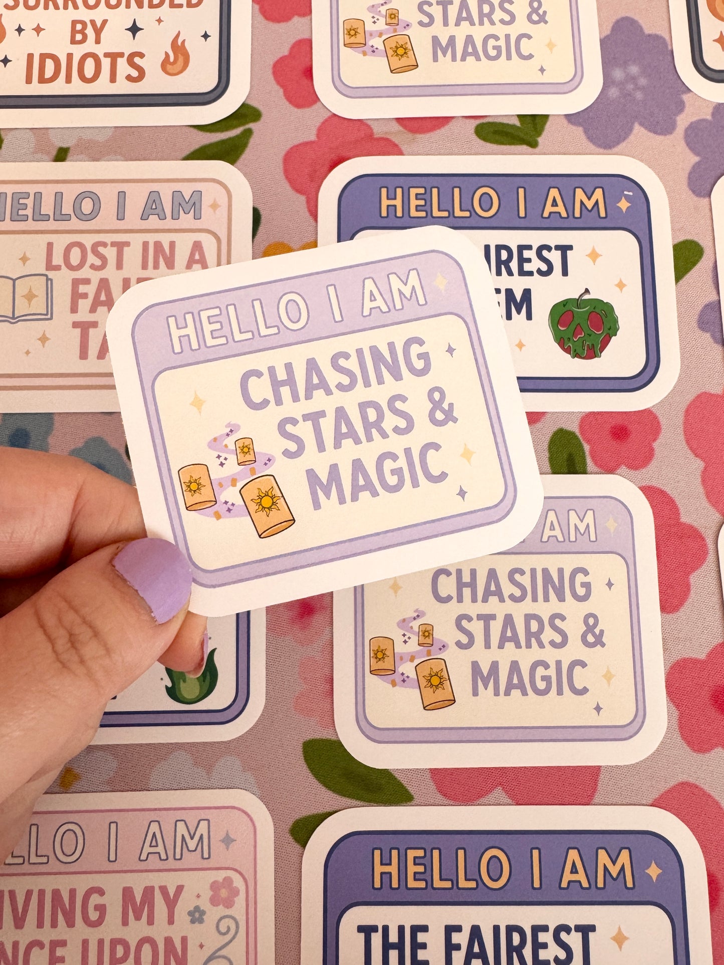 Hello I Am Chasing Stars & Magic Vinyl Sticker