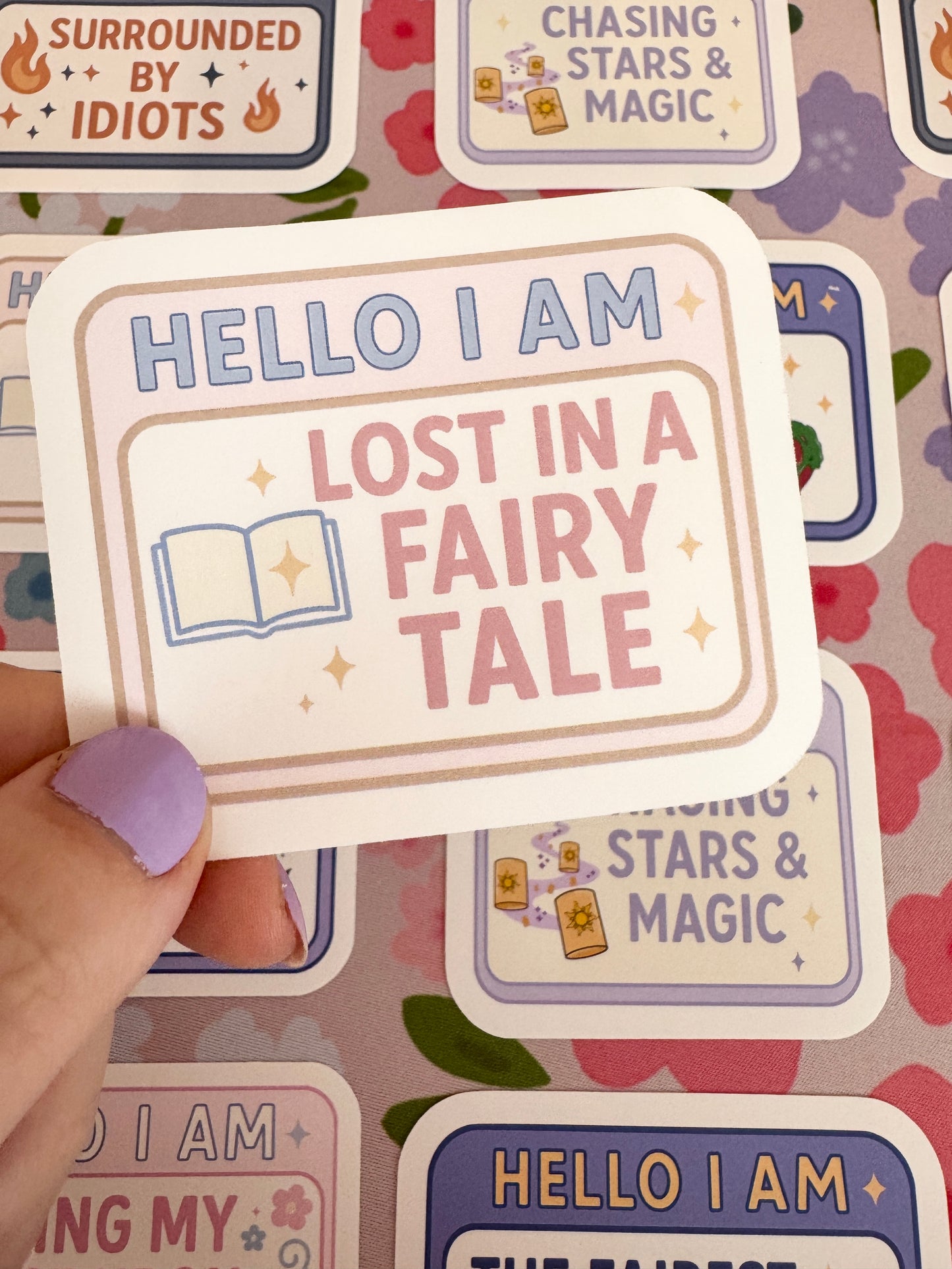 Hello I Am Lost in a Fairytale Vinyl Sticker