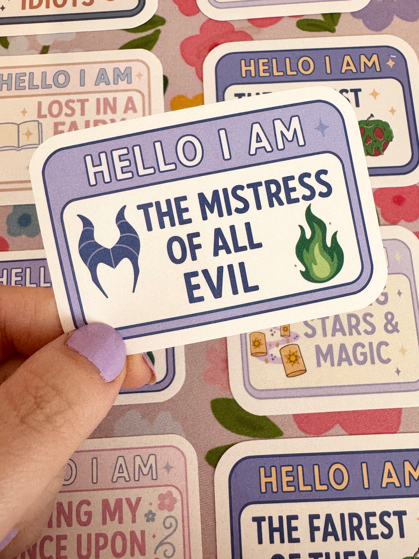 Hello I Am The Mistress of all Evil Vinyl Sticker