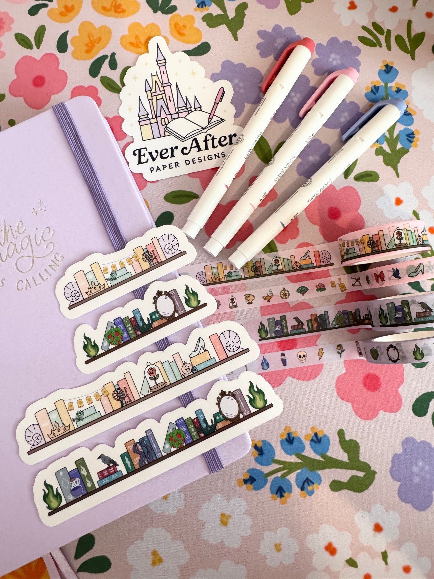 Princess & Villains Bookshelves Clear Sticker Set