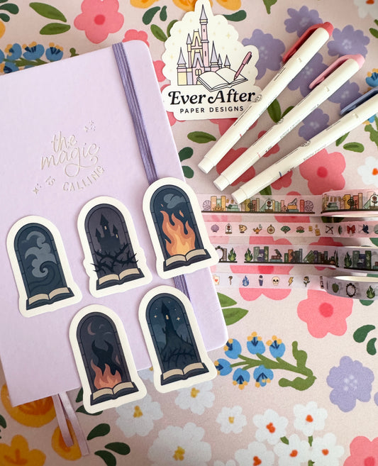 Villains Windows Clear Sticker Set