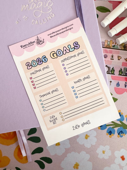2026 Goals Sticker Sheet