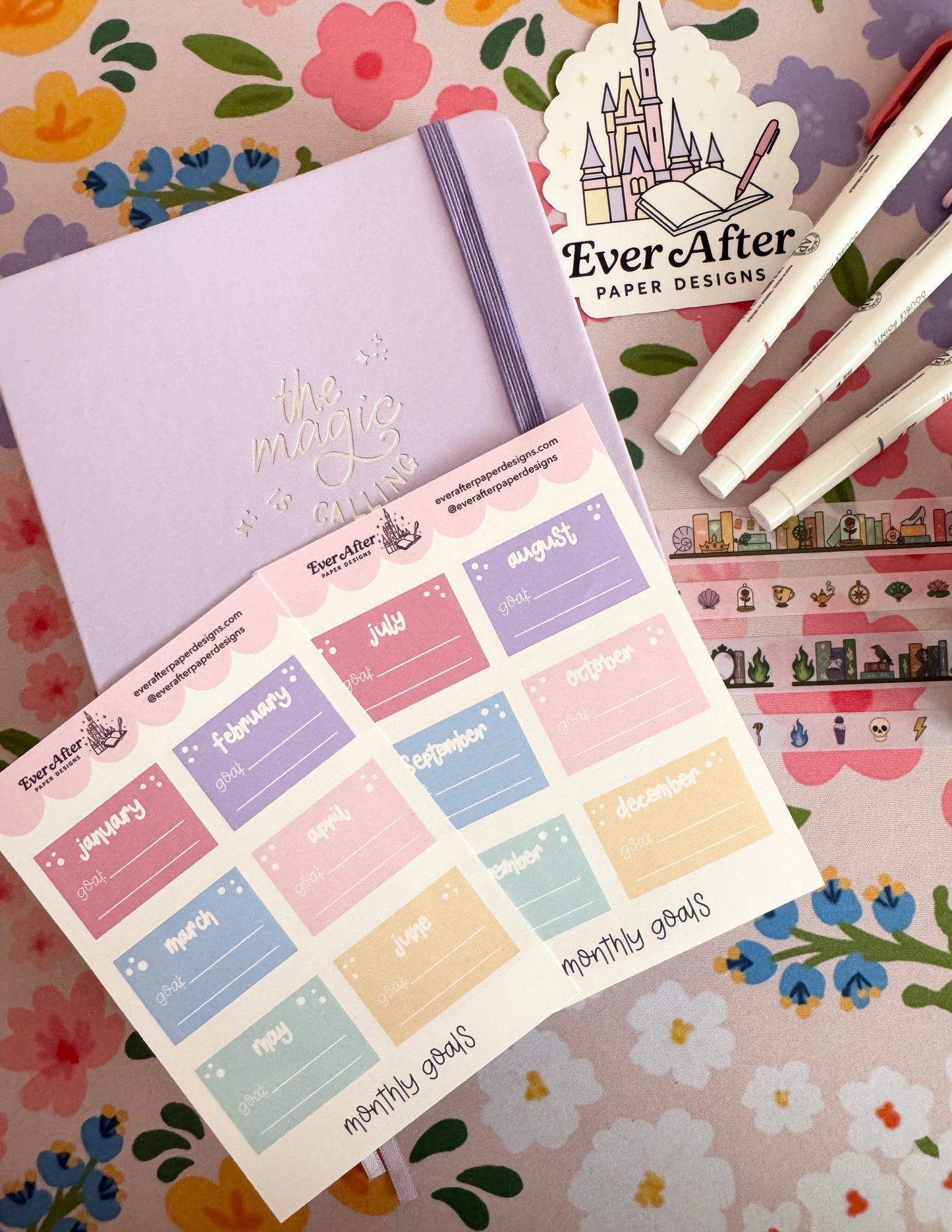 New 2026 Monthly Goals Sticker Sheet