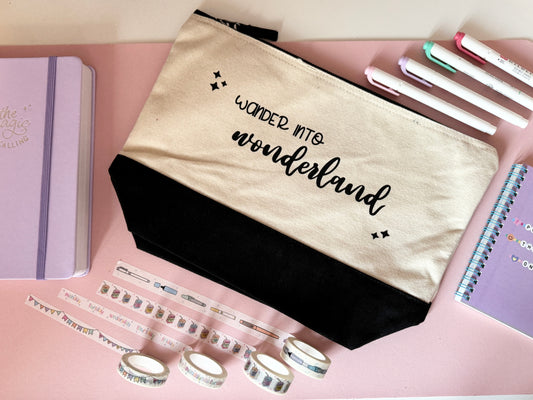 "Wander into Wonderland" Pouch
