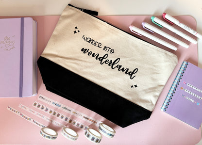 "Wander into Wonderland" Pouch