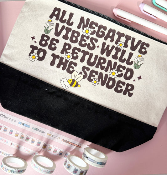 No Negative Vibes Pouch