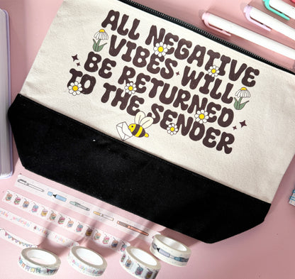 No Negative Vibes Pouch