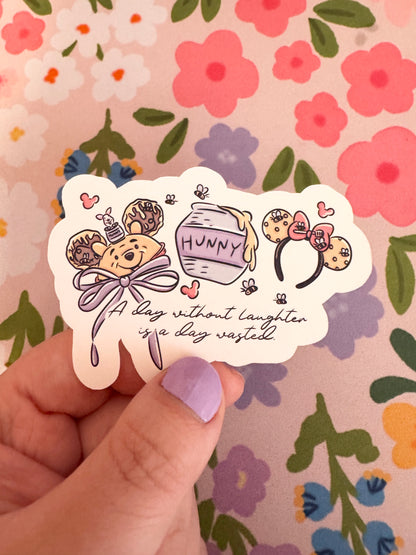 Day Without Laughter Acre Wood Vinyl Sticker