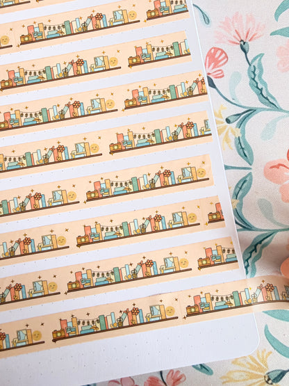 15mm Sunshine Chapter Foiled Bookshelf Washi Tape