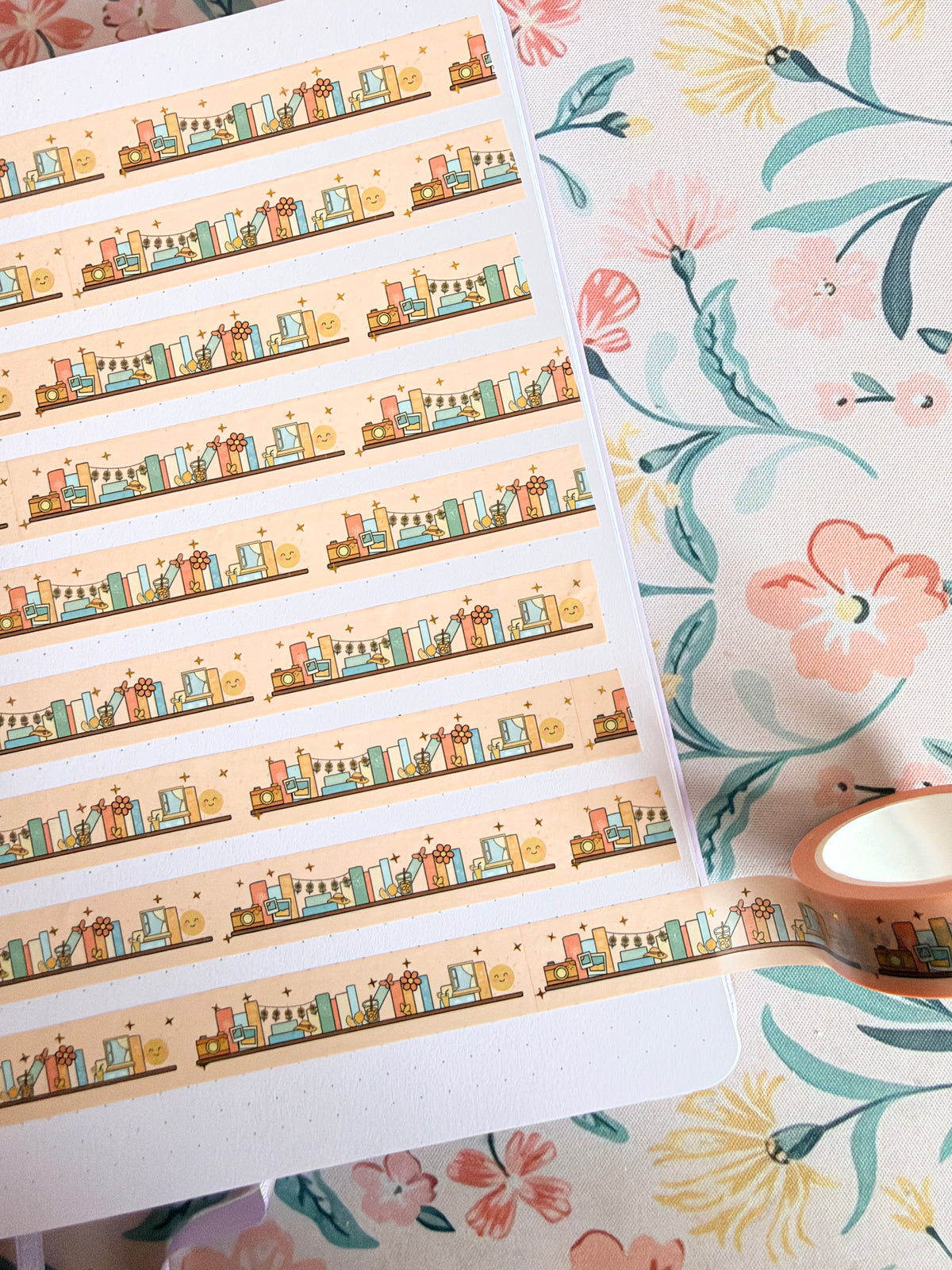 15mm Sunshine Chapter Foiled Bookshelf Washi Tape