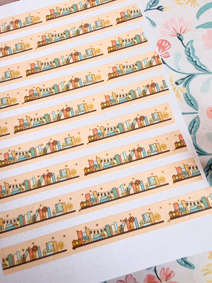 15mm Sunshine Chapter Foiled Bookshelf Washi Tape