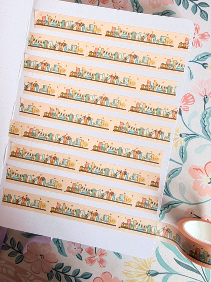 15mm Sunshine Chapter Foiled Bookshelf Washi Tape