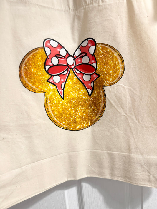 Gold Glitter Mouse Head Pouch
