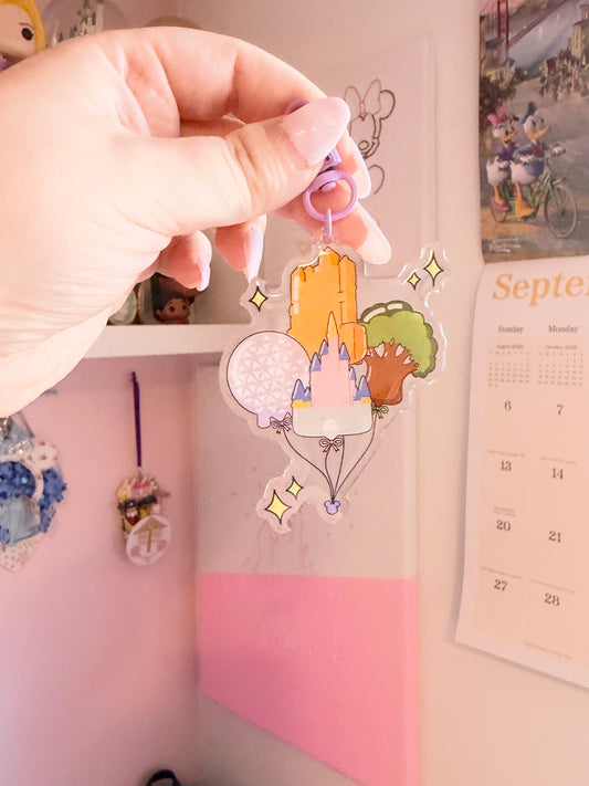 Magical World Balloon Acrylic Keychain