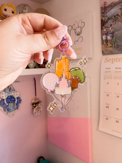Magical World Balloon Acrylic Keychain