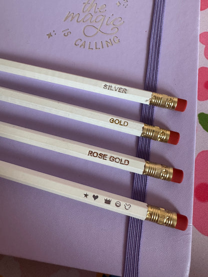 Castle Dreams Pencils Set of 5 - Choose Your Foil