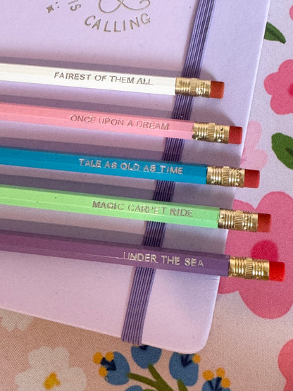 Once Upon A Time Pencils Set of 5 - Choose Your Foil