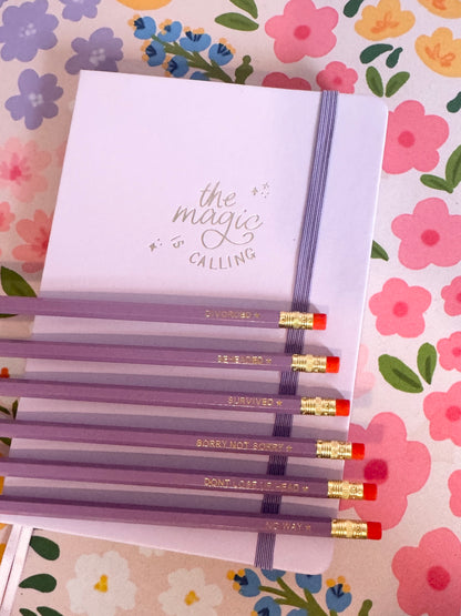 SIX Queens Pencils Set of 6 - Choose Your Foil