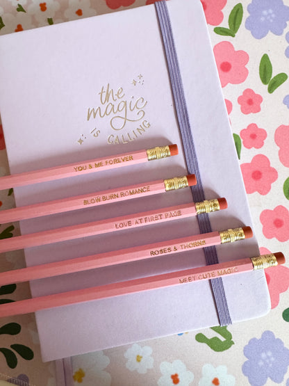 Romance Reads Pencils Set of 5 - Choose Your Foil