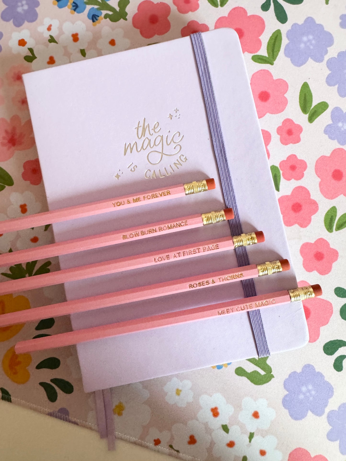 Romance Reads Pencils Set of 5 - Choose Your Foil