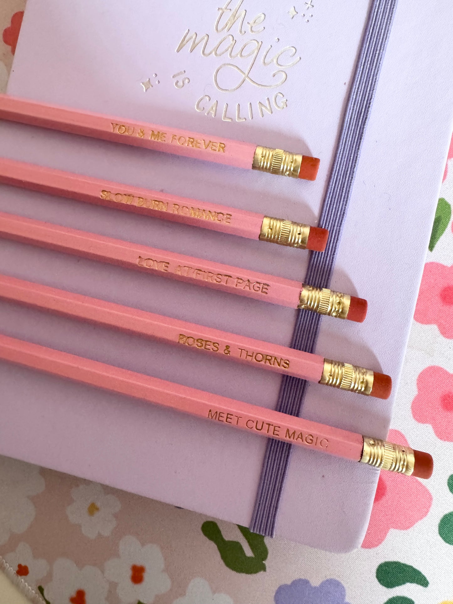 Romance Reads Pencils Set of 5 - Choose Your Foil