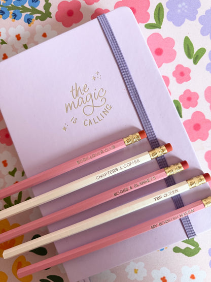 Book Lover Pencils Set of 5 - Choose Your Foil