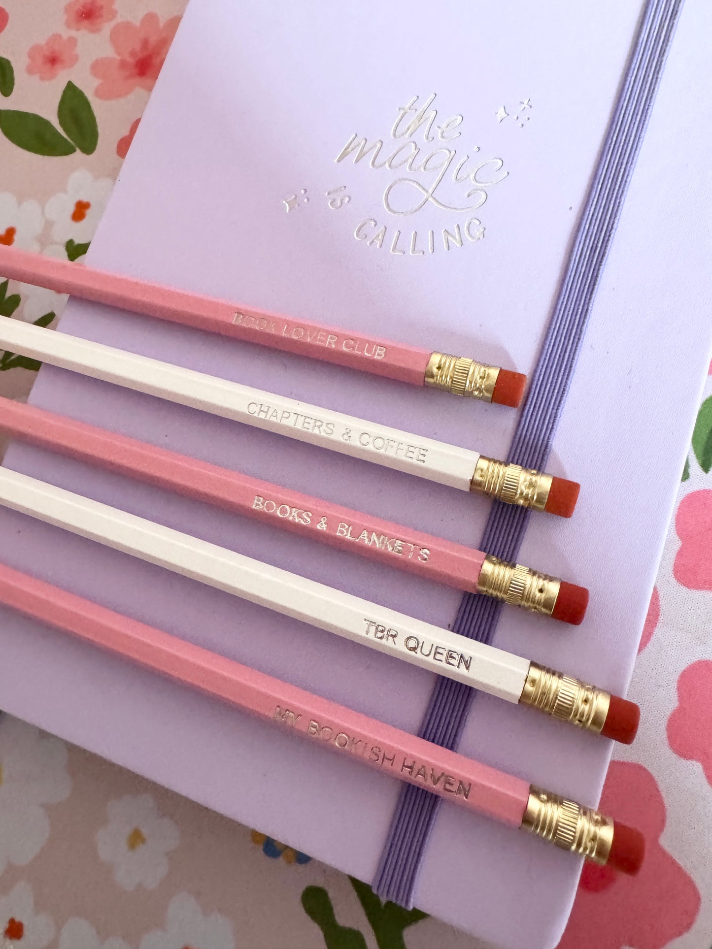 Book Lover Pencils Set of 5 - Choose Your Foil