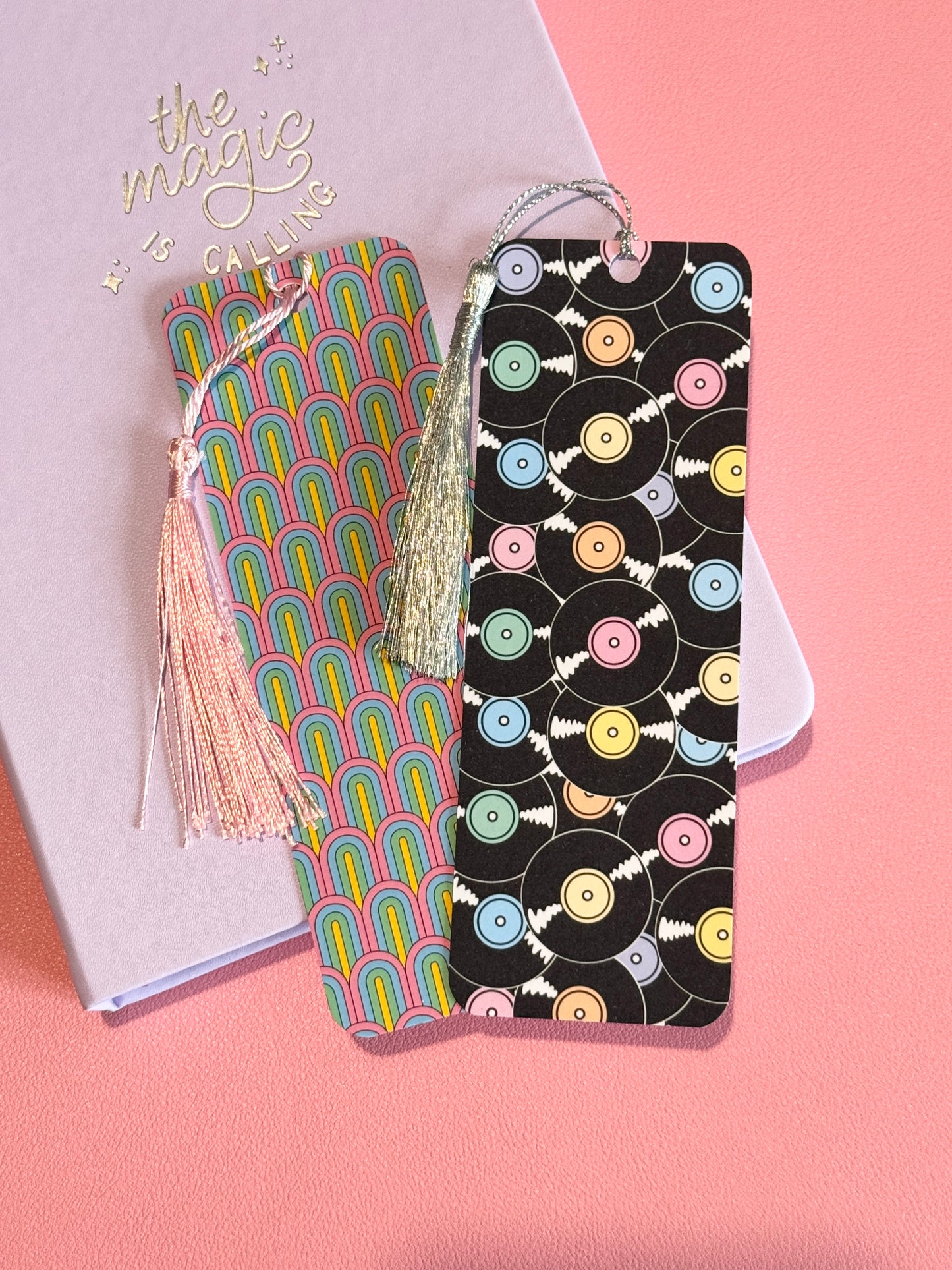 Retro Reading Tracker Set of 2 Bookmarks