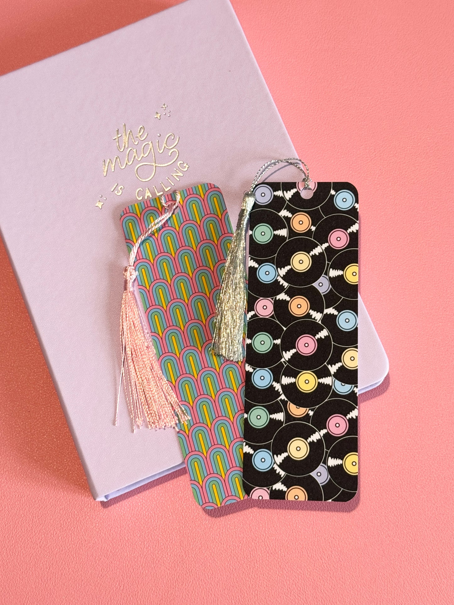 Retro Reading Tracker Set of 2 Bookmarks