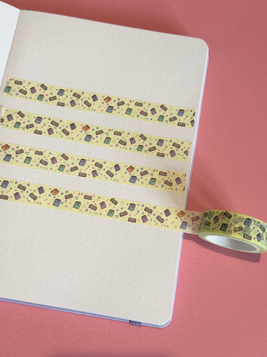 15mm Pastel Book Icons Washi Tape
