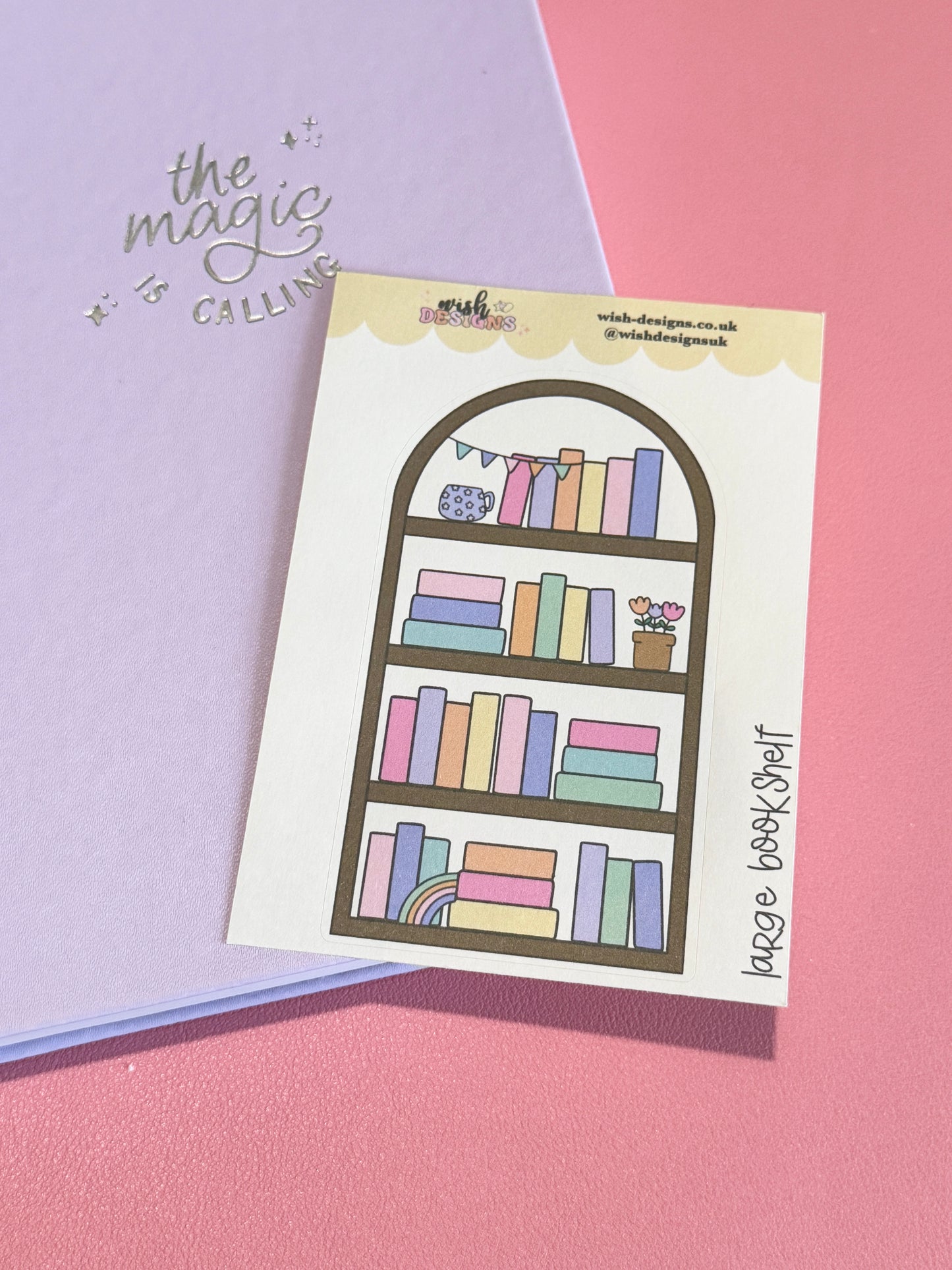 Large Bookshelf Matte Sticker Sheet