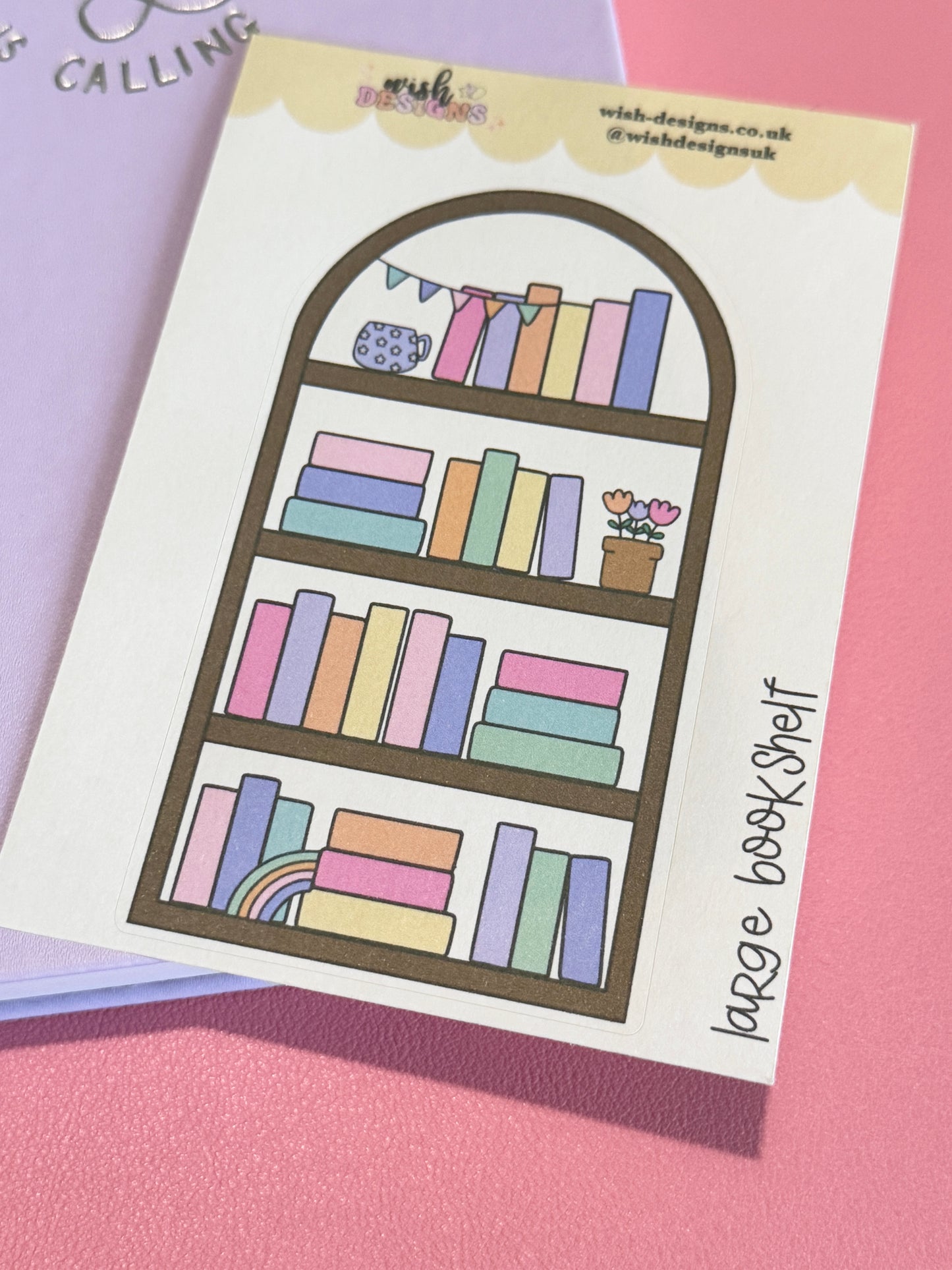 Large Bookshelf Matte Sticker Sheet