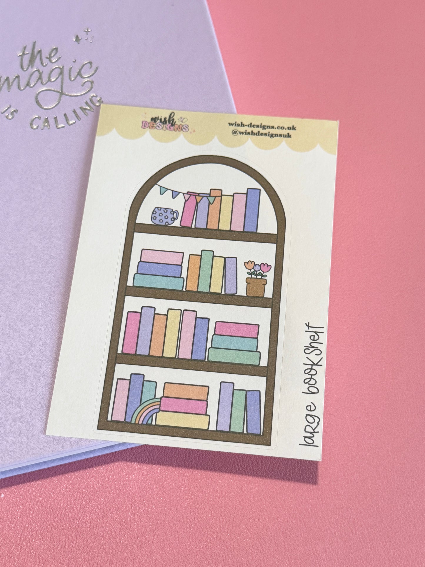 Large Bookshelf Matte Sticker Sheet