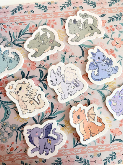 Crystal Dragon Vinyl Sticker