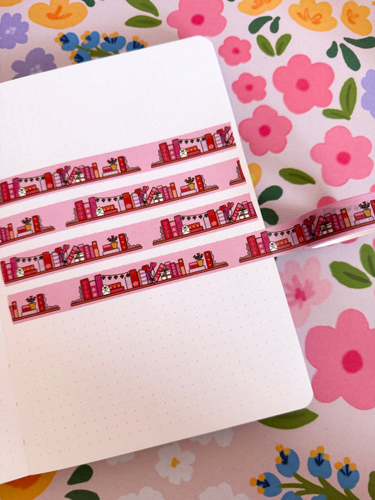 15mm Love Story Bookshelf Washi Tape