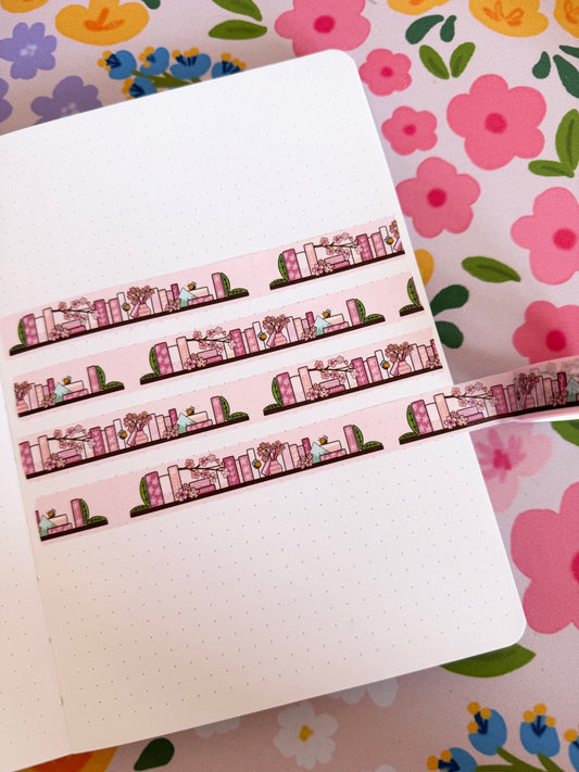 15mm Cherry Blossom Bookshelf Washi Tape