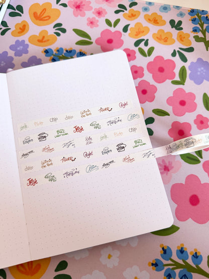 10mm Magical Character Autographs Washi Tape
