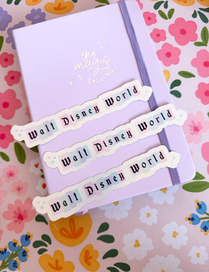 Magical World Sign Holographic Sticker