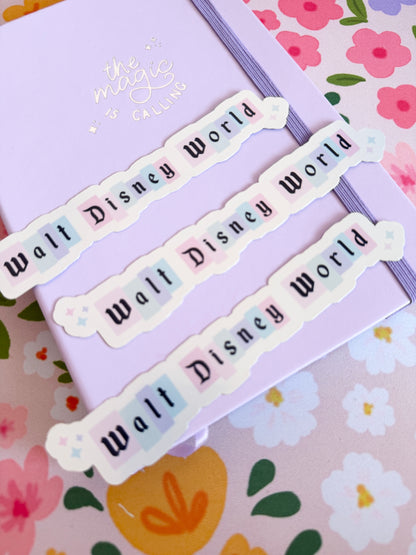 Magical World Sign Holographic Sticker