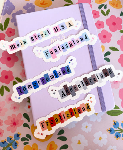 Magical Land Signs Clear Sticker Pack