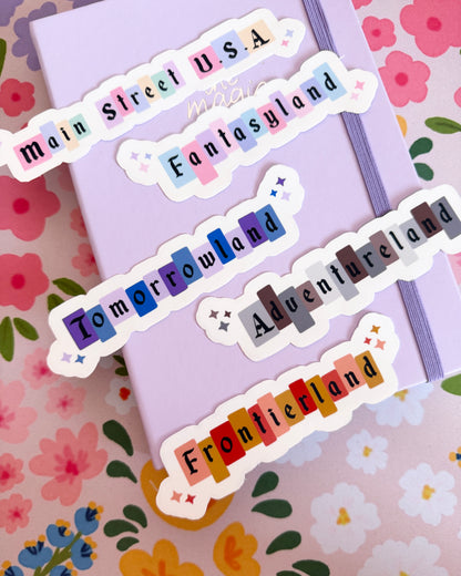 Magical Land Signs Clear Sticker Pack